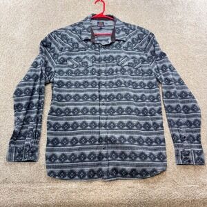 Moonshine Spirit Brad Paisley Mens XXL Grey Aztec Western Pearl Shirt Cowboy
